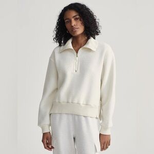 Varley Cream Quarter-Zip Sweatshirt